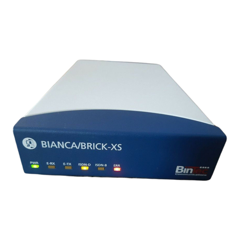 BinTec BIANCA/BRICK XS User manual BinTec BIANCA/BRICK XS User manual