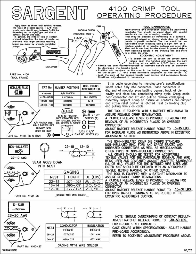 Sargent 4100 Manual