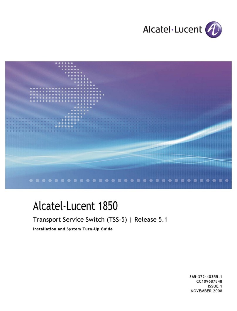 Alcatel-Lucent 1850 Installation and System Turn-Up Guide