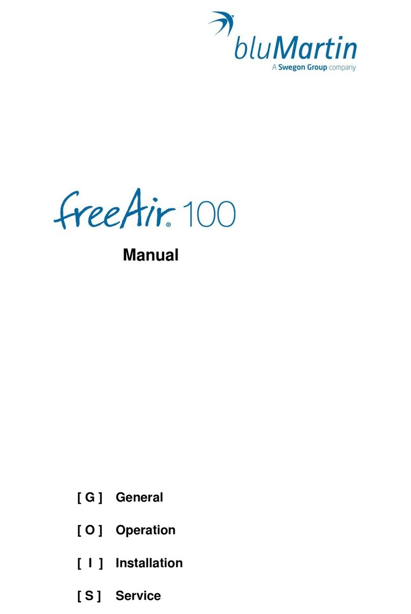 Swegon bluMartin freeAir 100 manual