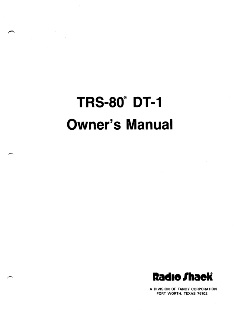 Radio Shack TRS-80 DT-1 owner's manual