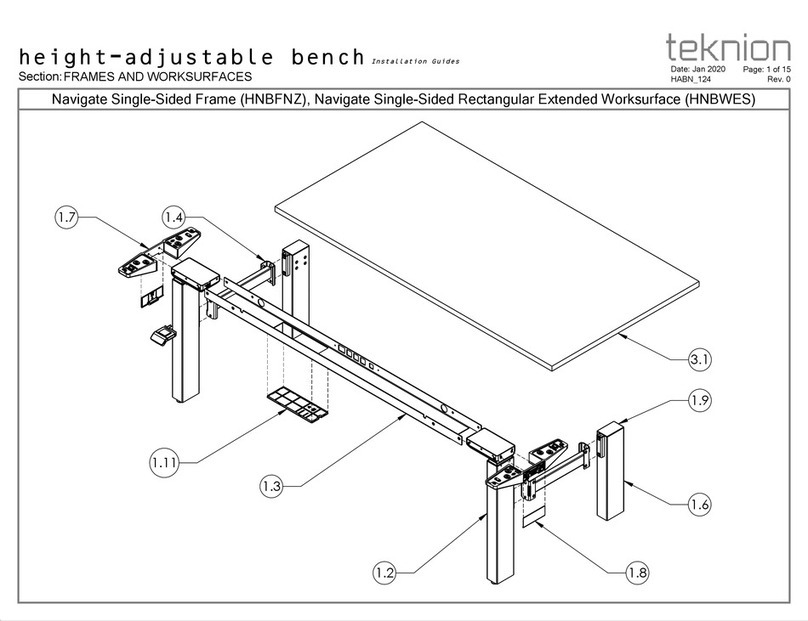 Teknion Navigate HNBFNZ Installation guides
