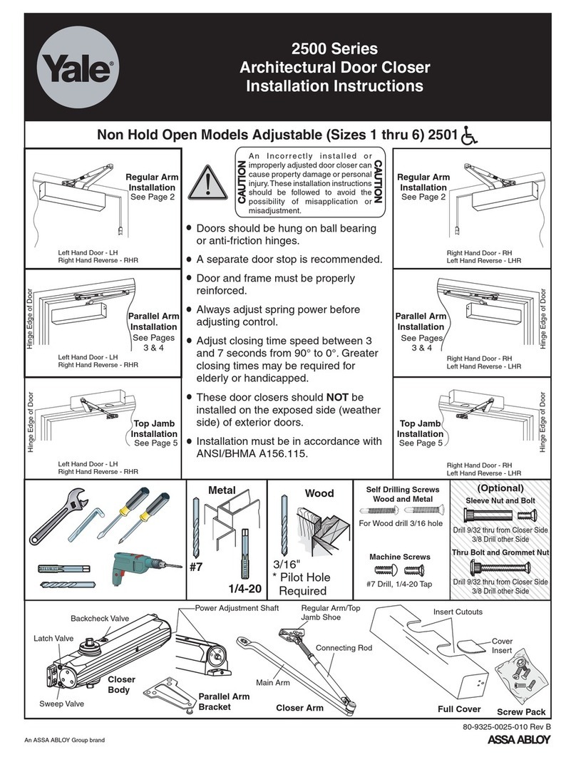 Assa Abloy Yale 2500 Series User manual