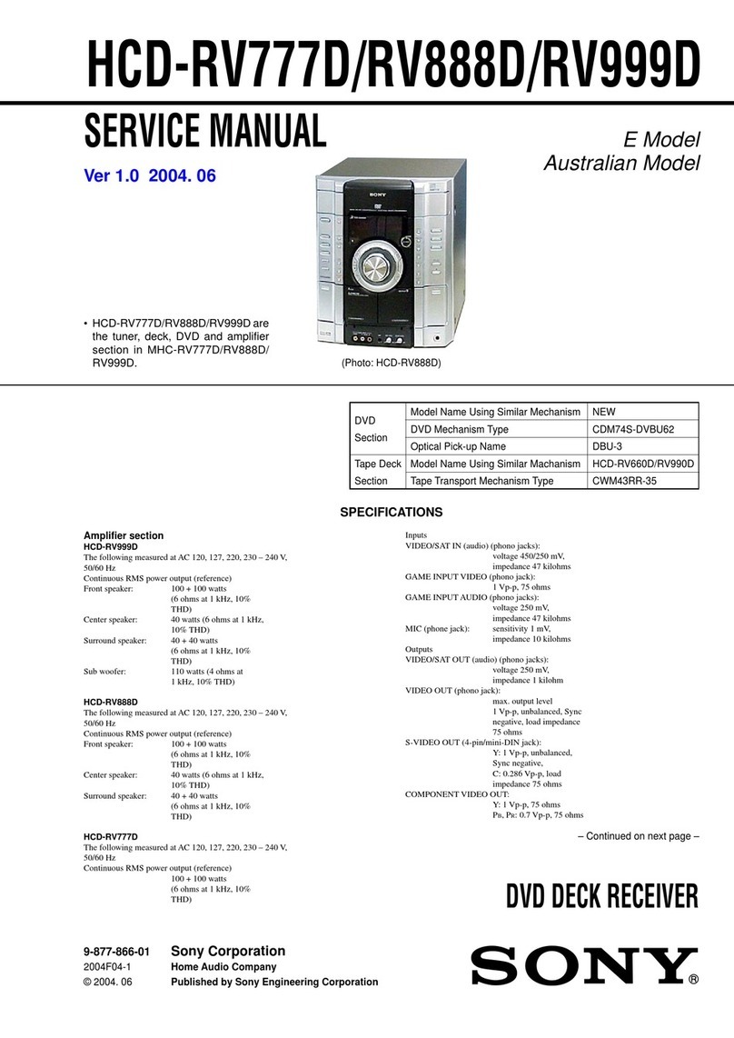 Sony HCD-RV777D User manual