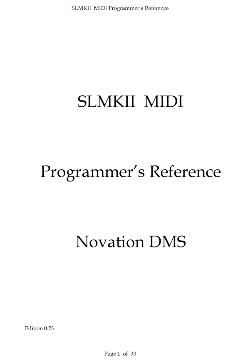 Novation SLMKII MIDI Programmer's reference Novation SLMKII MIDI Programmer's reference