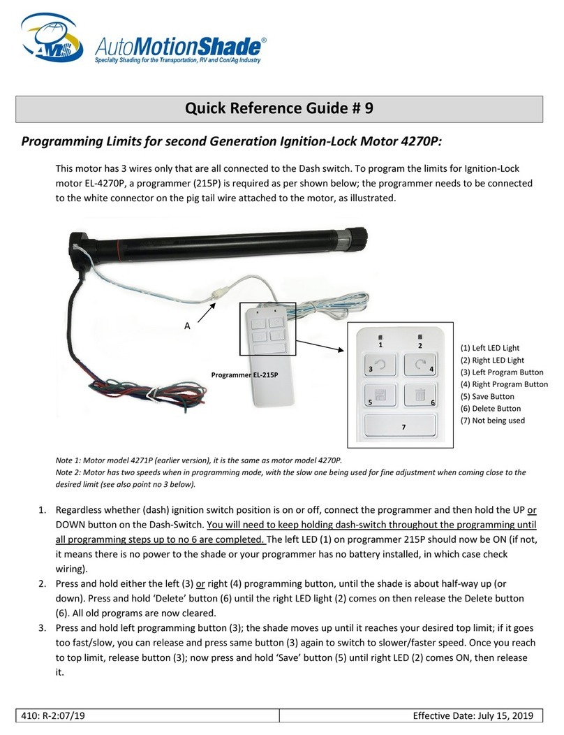 AutoMotionShade EL-4270P User manual