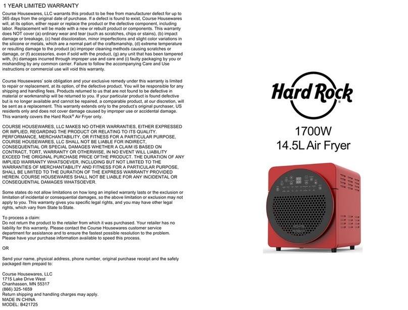 Hard Rock B421725 manual Hard Rock B421725 manual