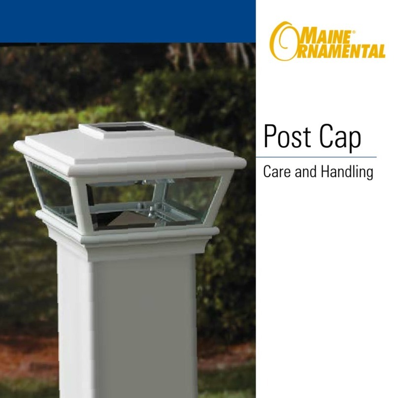 Maine Ornamental Post Cap Series installation instructions