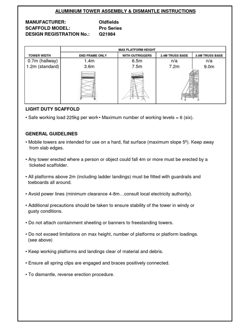 Oldfields Pro Series ASSEMBLY & DISMANTLE INSTRUCTIONS