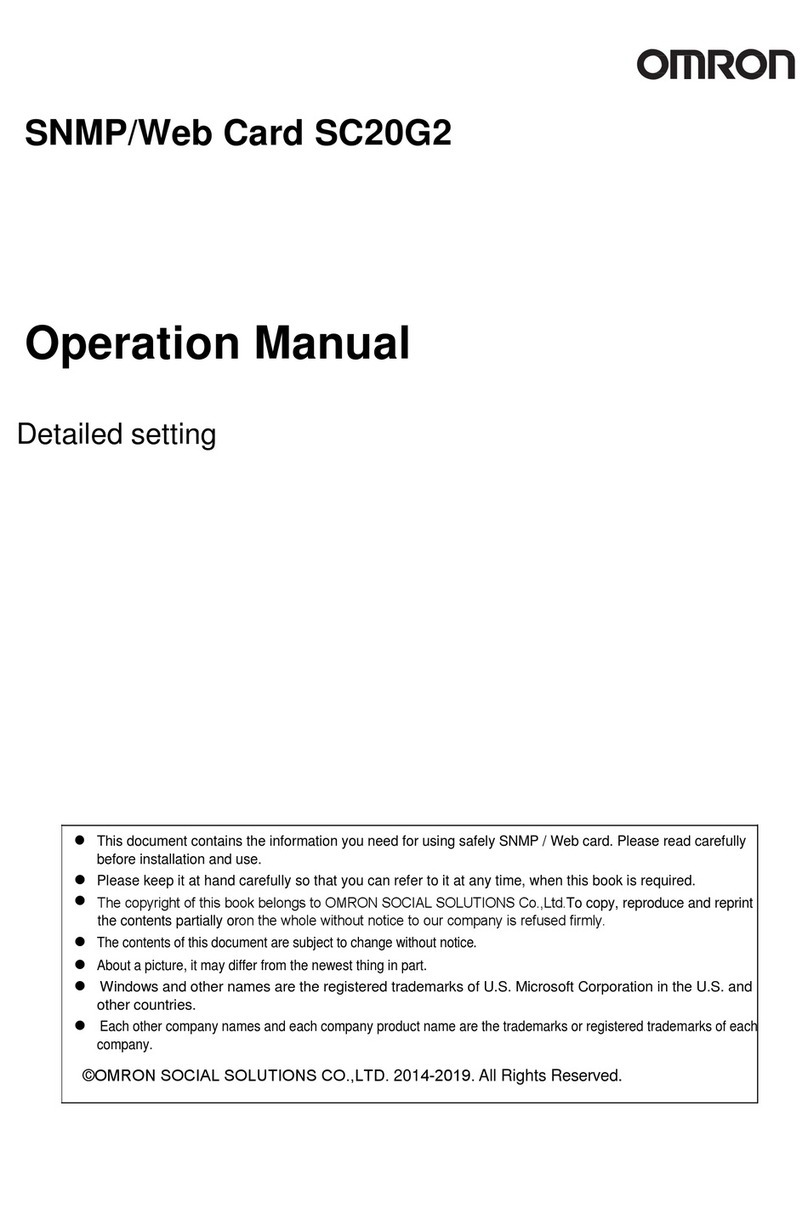 Omron SC20G2 User manual