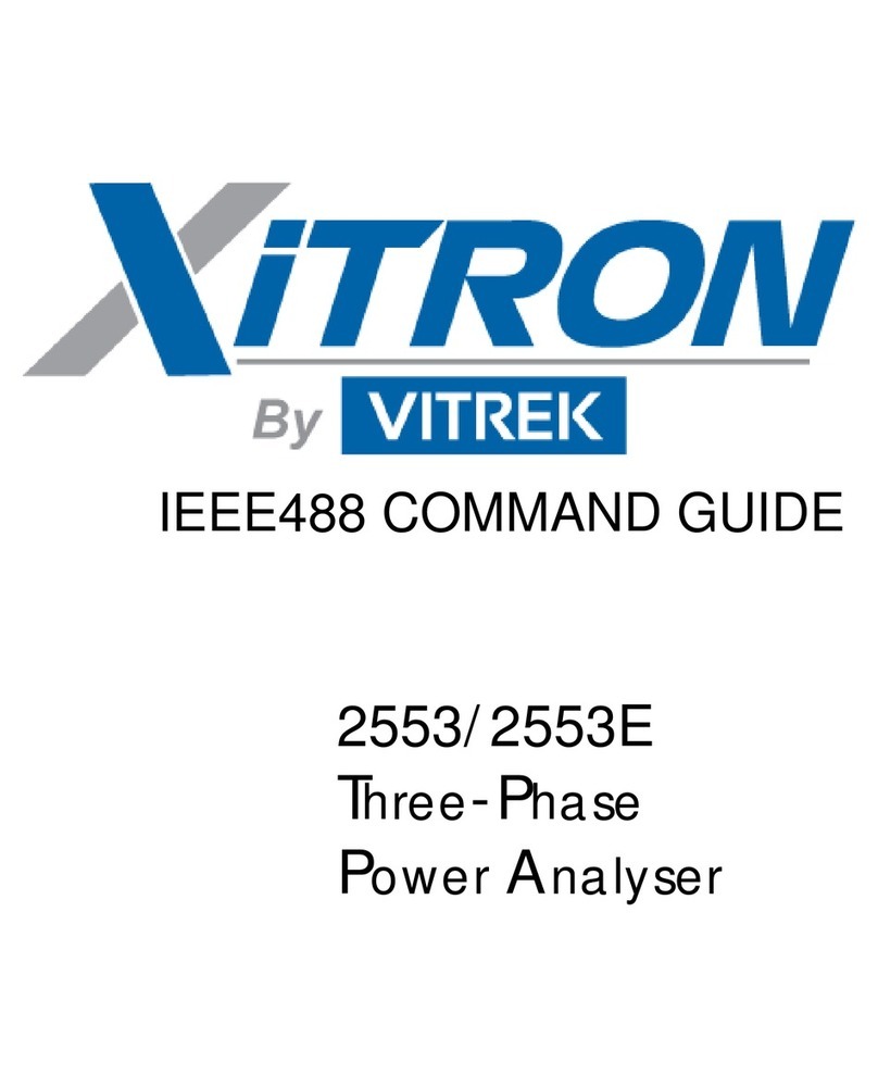 Vitrek Xitron 2553 Installation instructions