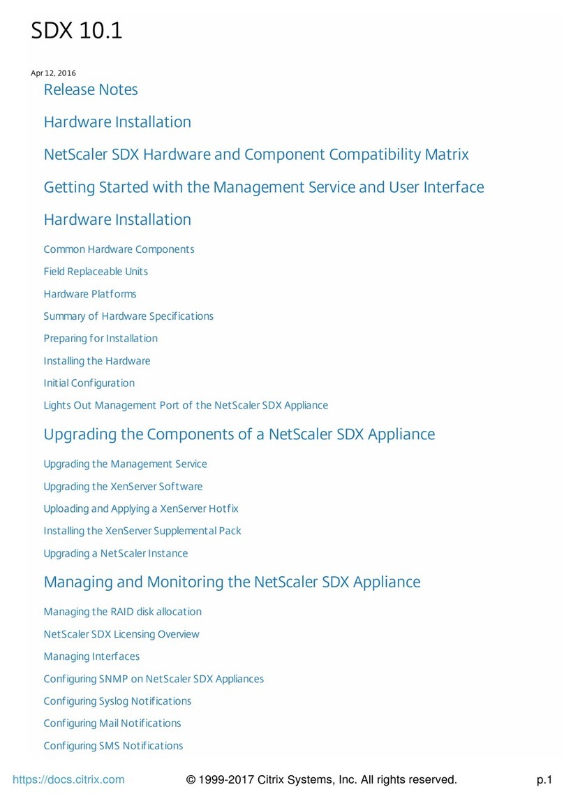 Citrix NetScaler SDX 8015 manual