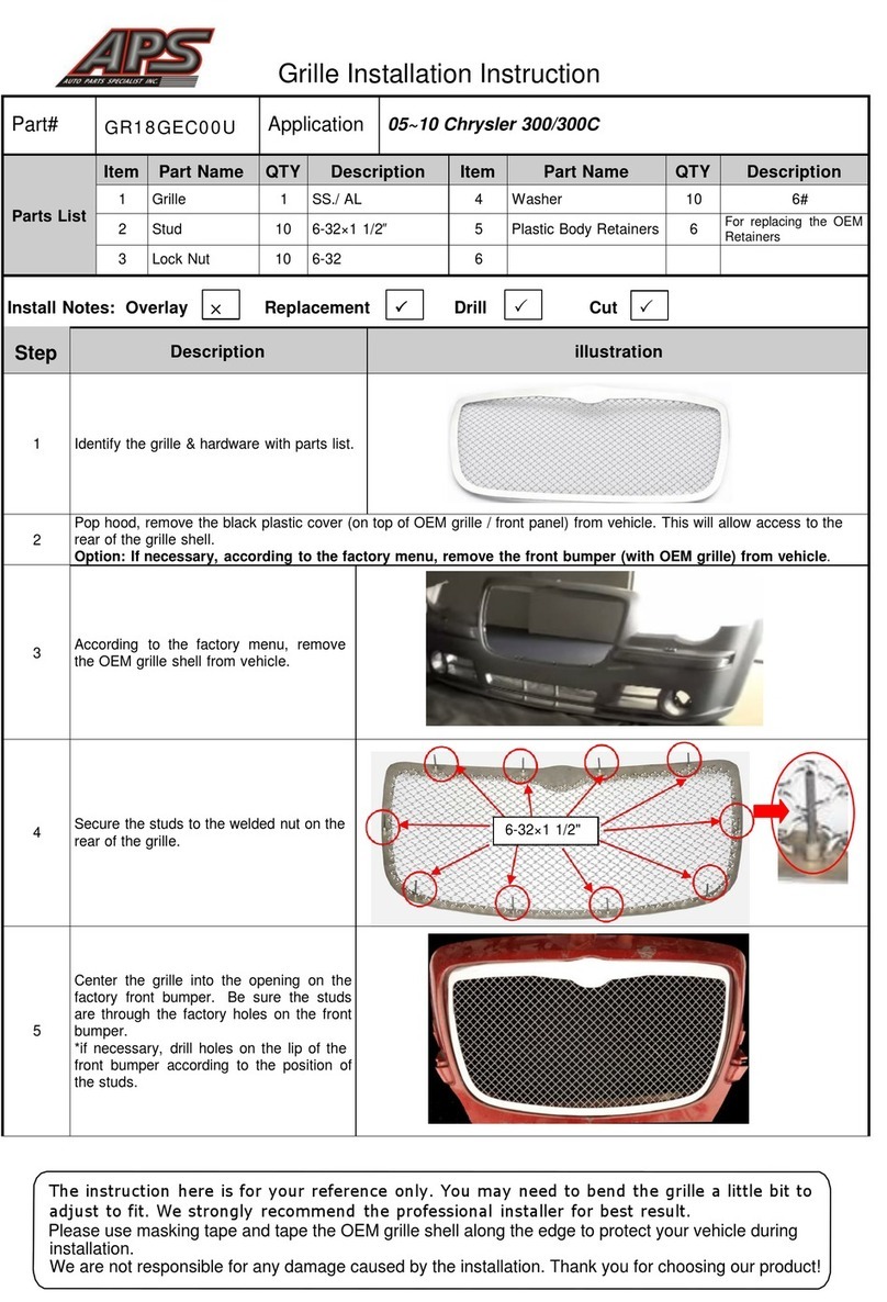 APS GR18GEC00U User manual