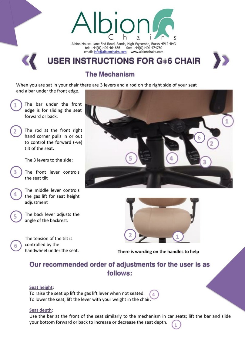 Albion Chairs G+6 User instructions