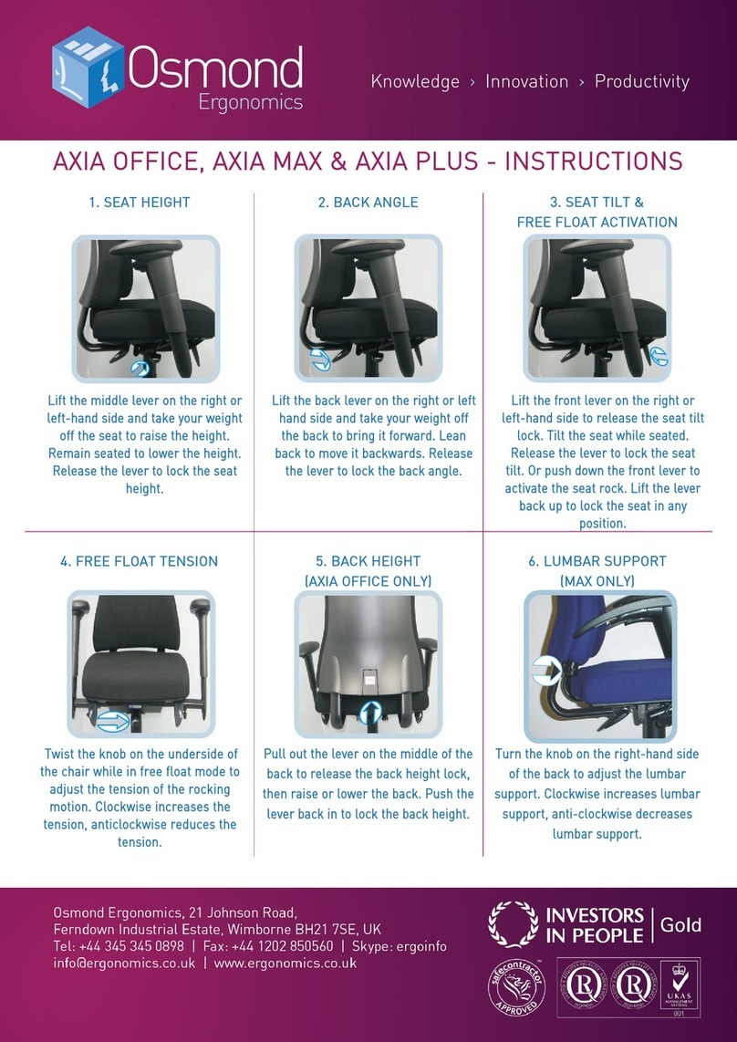 Osmond Ergonomics AXIA OFFICE instructions