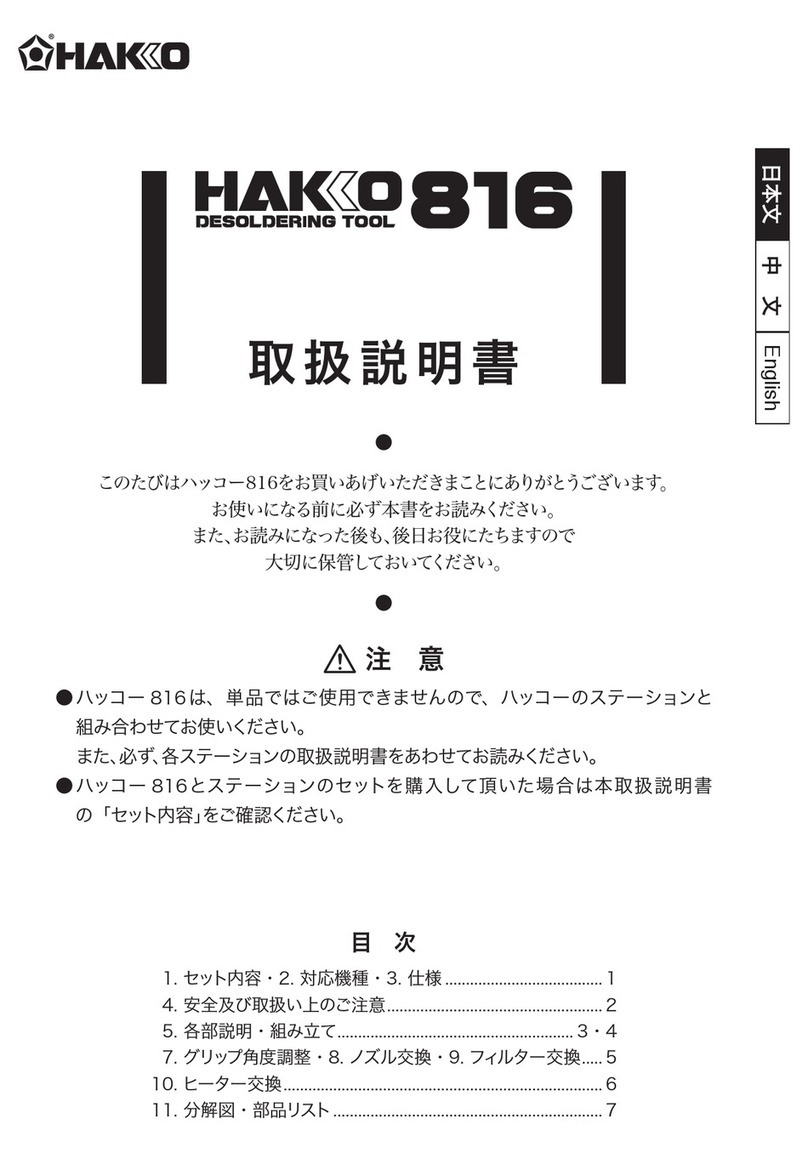 Hakko Electronics 816 instruction manual