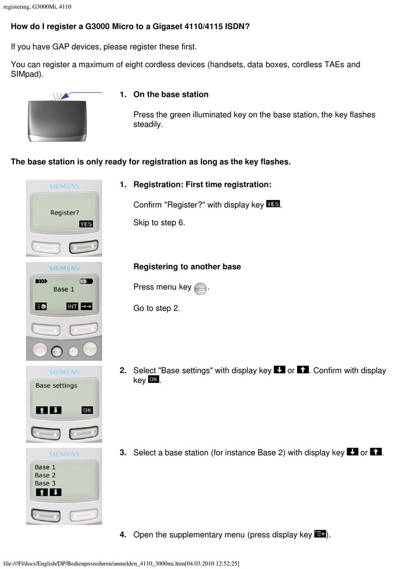 Siemens G3000 Micro User manual