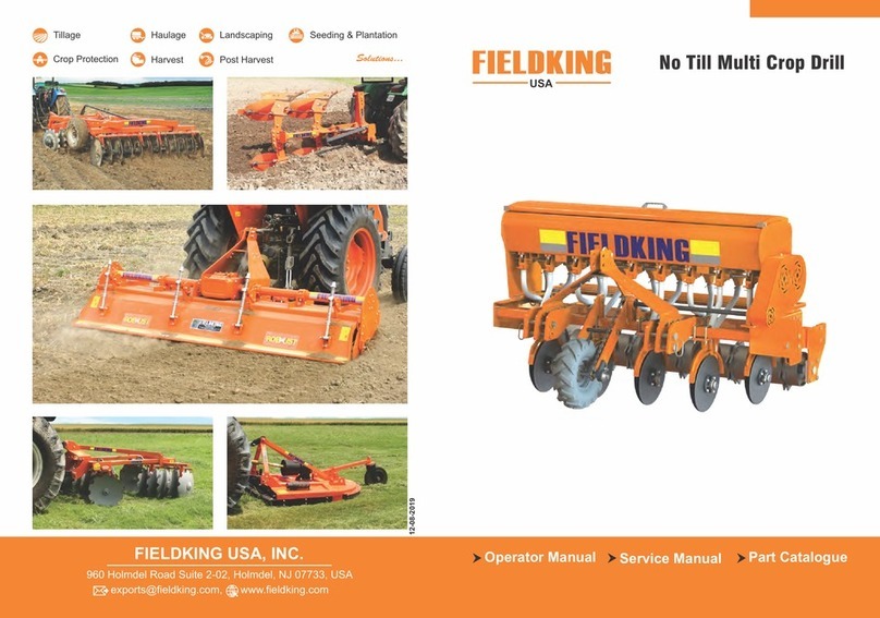 FIELDKING No Till Multi Crop Drill Operator's manual
