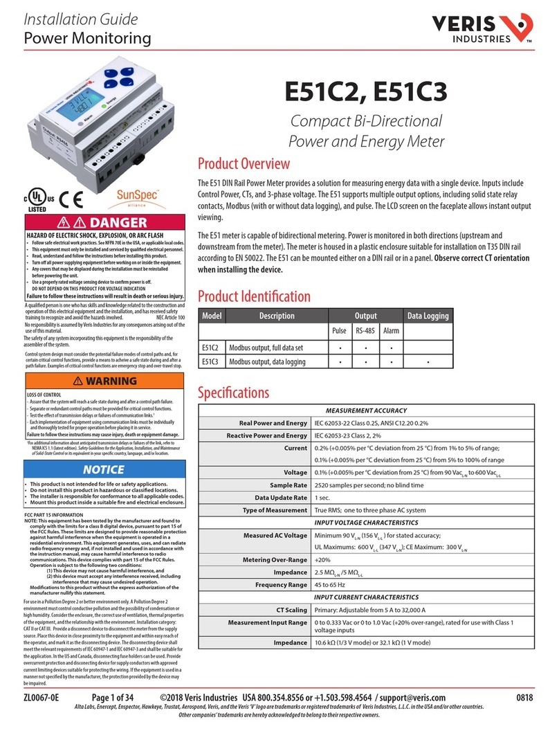 Veris E51C2 User manual Veris E51C2 User manual