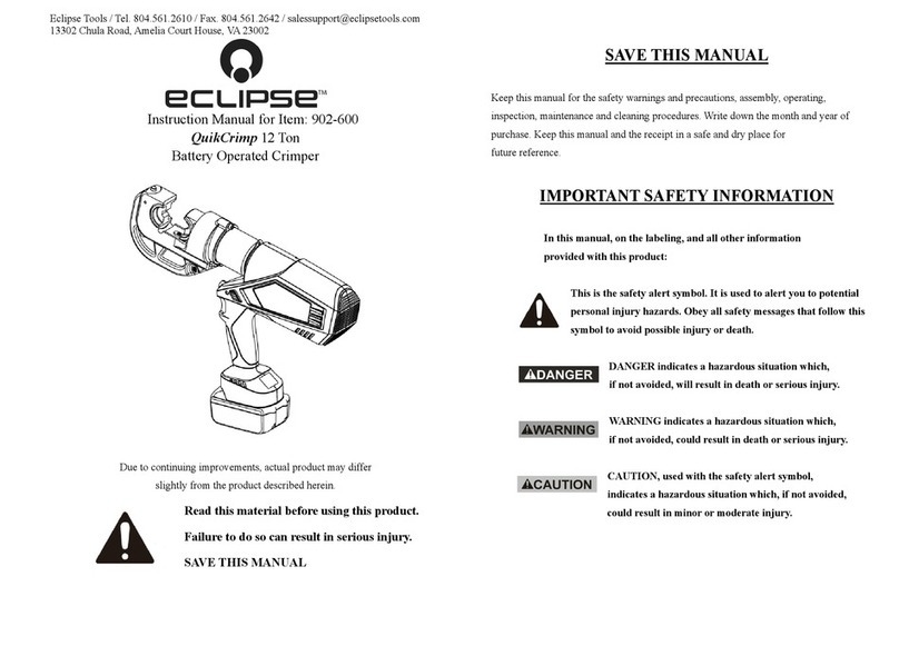 Eclipse QuikCrimp 902-600 instruction manual