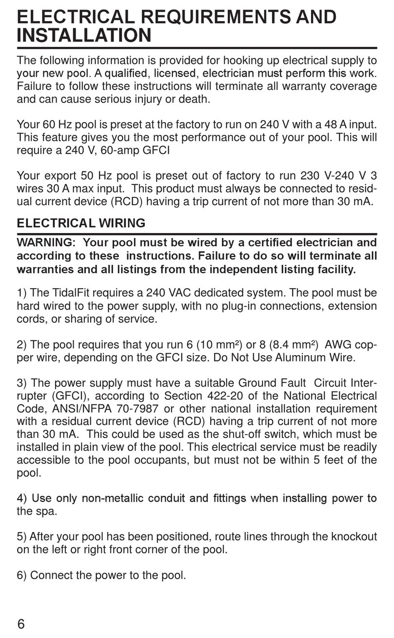TidalFit Active EP-12 ELECTRICAL REQUIREMENTS AND INSTALLATION