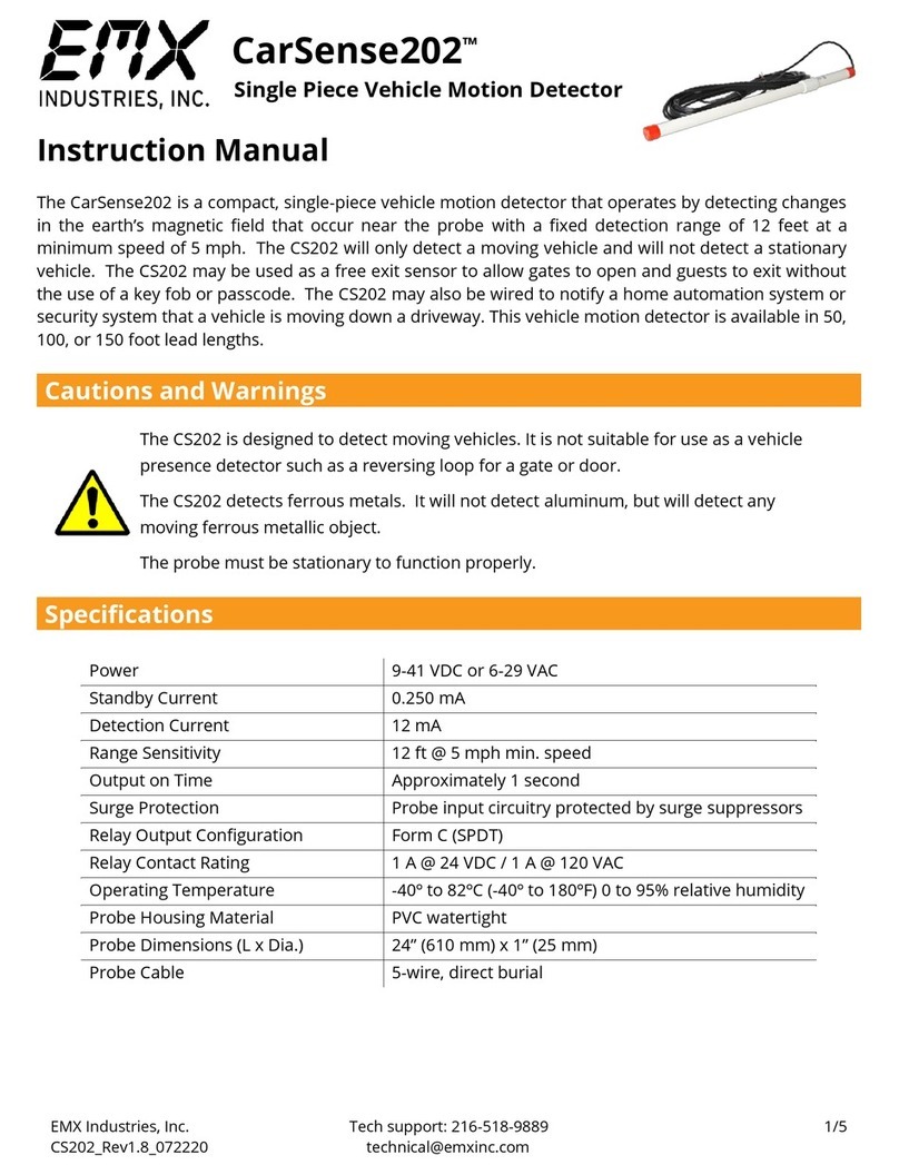 EMX Industries CarSense202 CS202 instruction manual