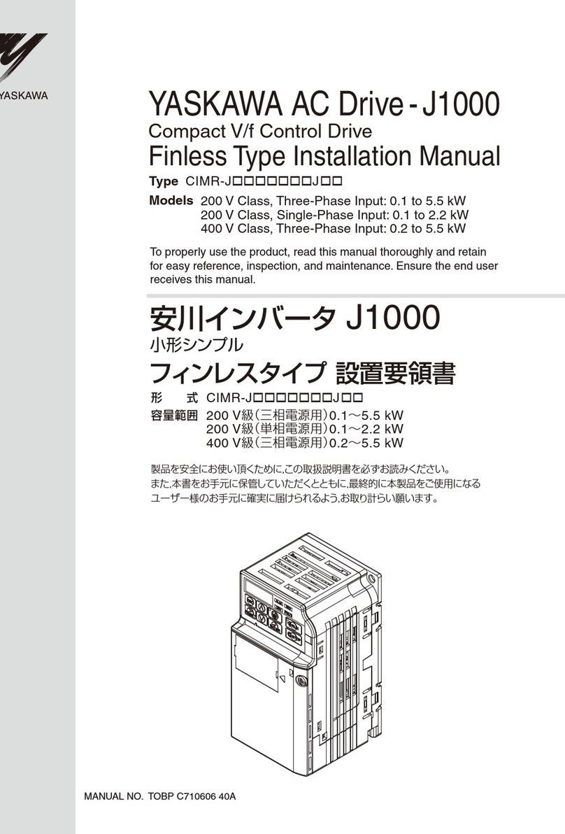 YASKAWA J1000 CIMR-JC series installation manual