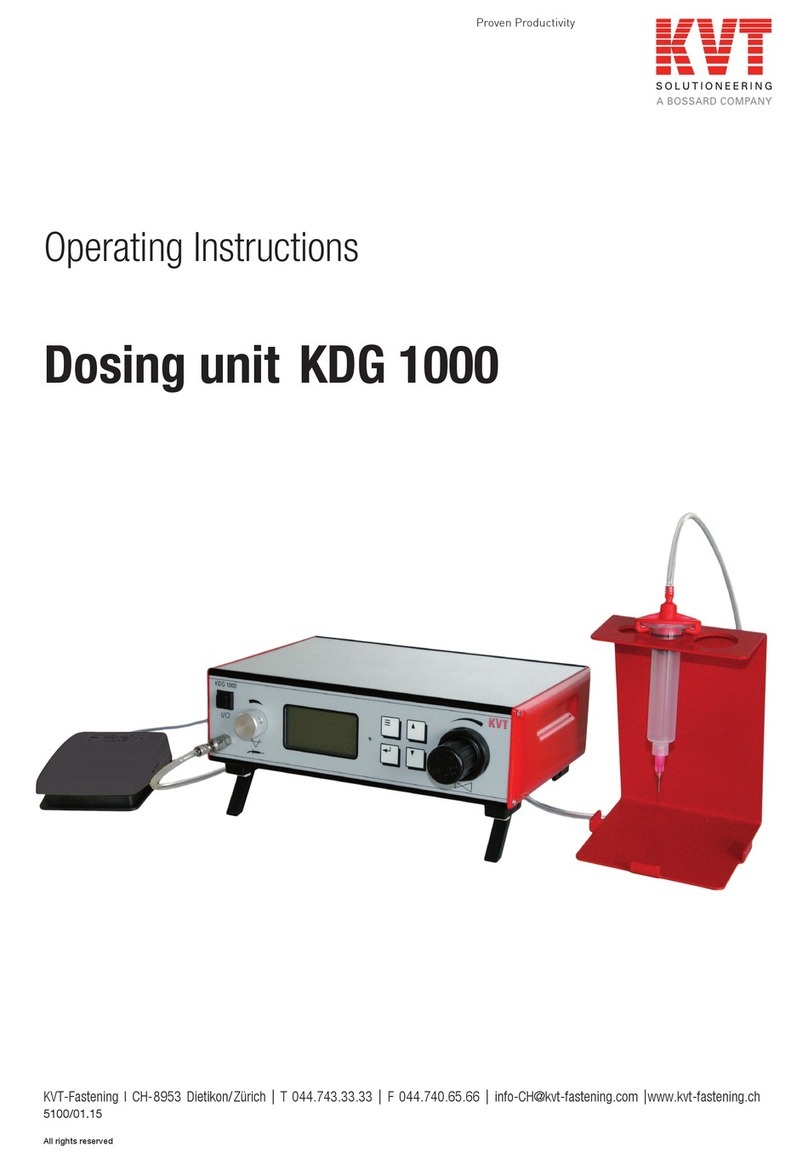 Bossard KDG 1000 Series operating instructions