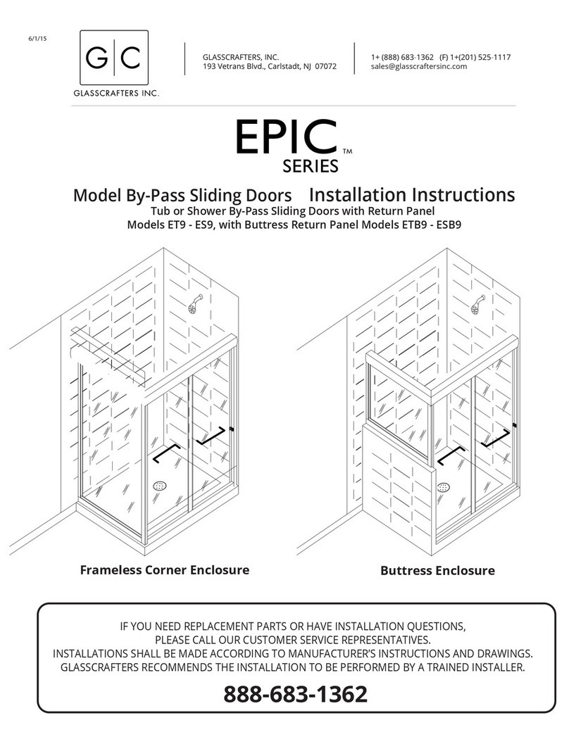 GlassCrafters EPIC Series installation instructions