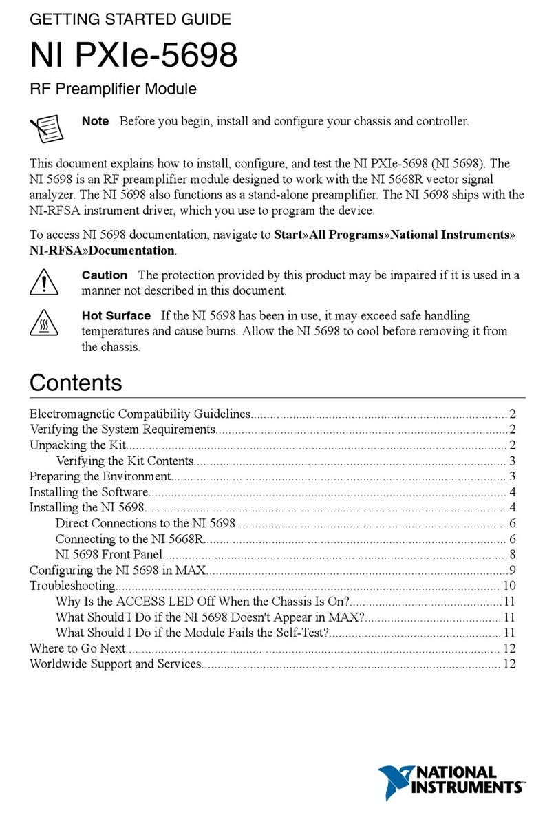 National Instruments PXIe-5698 Getting started guide National Instruments PXIe-5698 Getting started guide