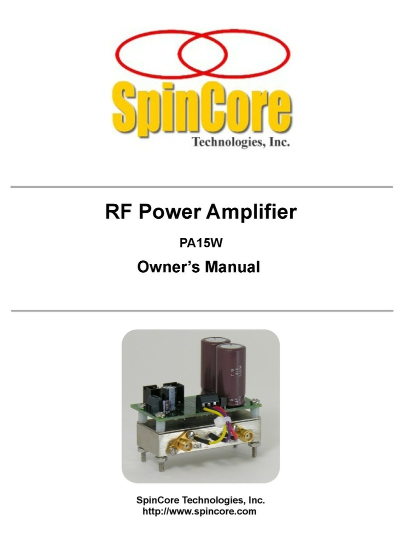 SpinCore Technologies PA15W User manual
