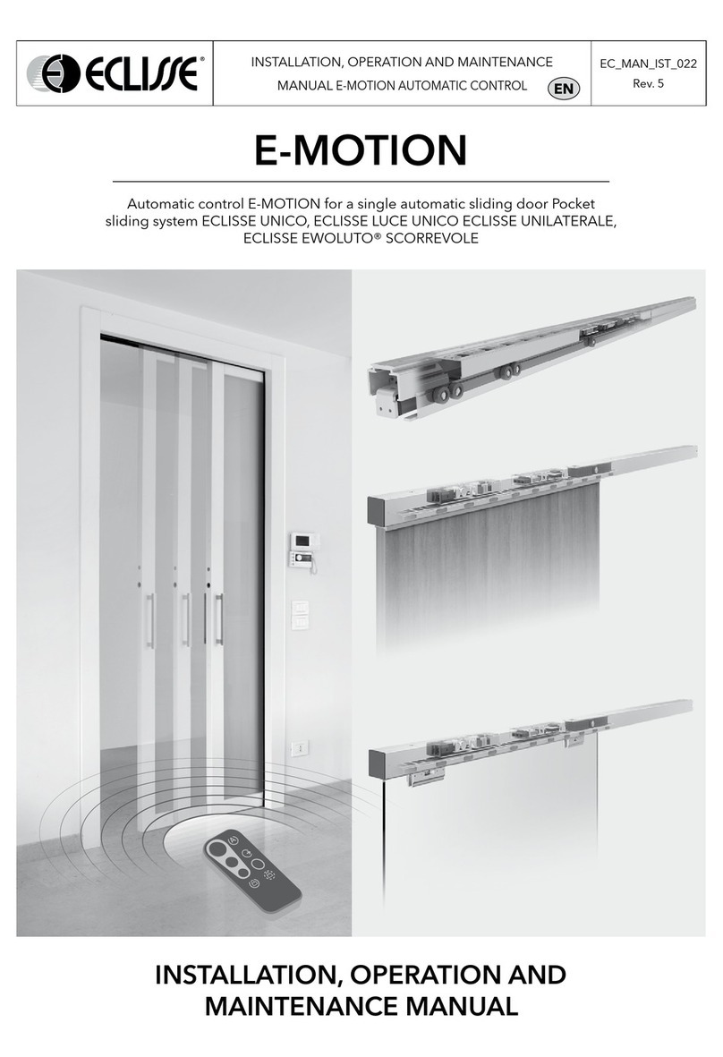 eclisse E-MOTION Installation, operation and maintenance manual