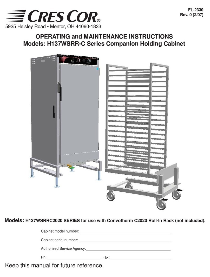 Cres Cor H137WSRR-C Series Operating and maintenance instructions Cres Cor H137WSRR-C Series Operating and maintenance instructions