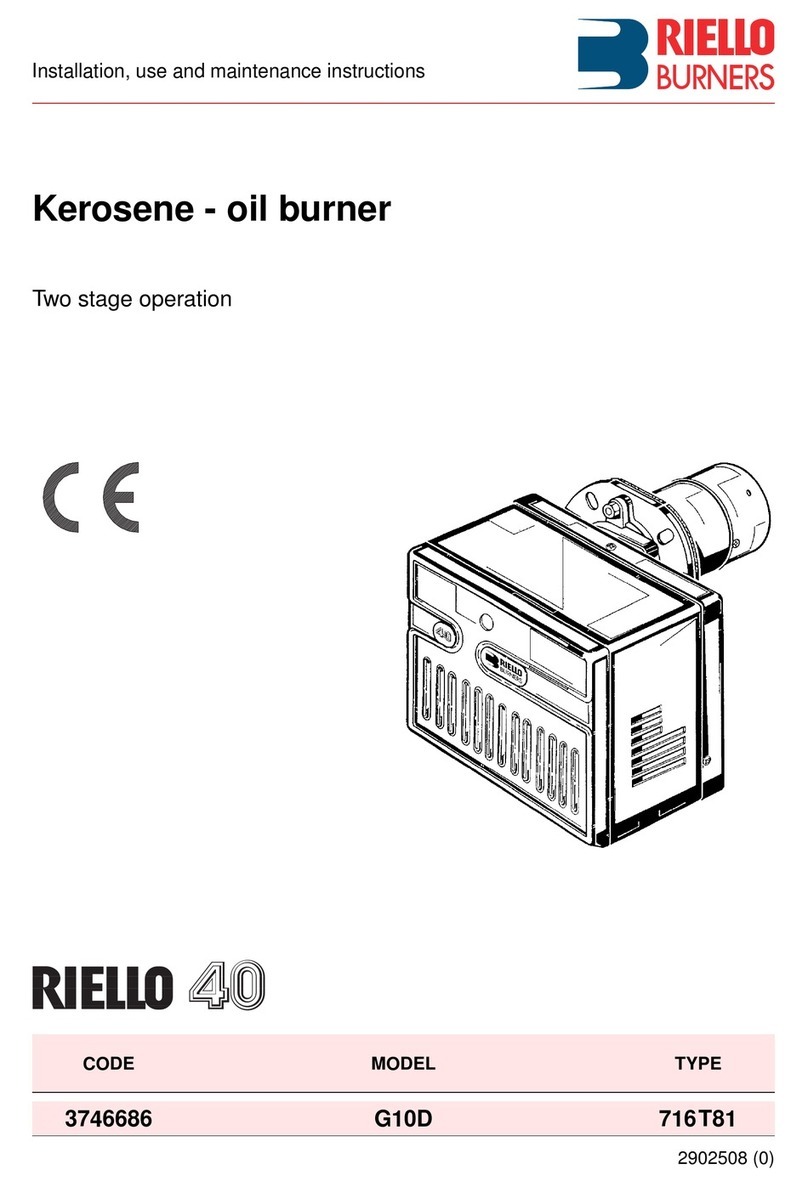 RIELLO BURNES 40 G10D Installation, use and maintenance instructions