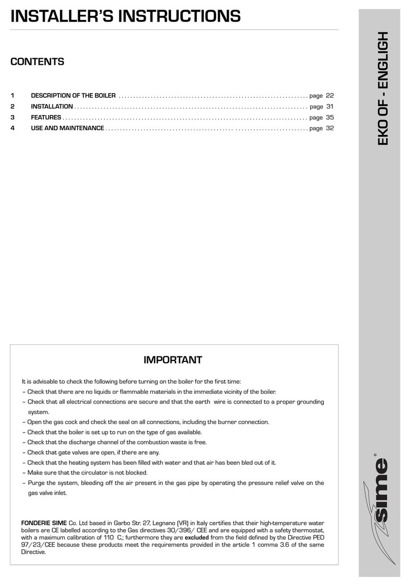 Sime EKO OF Series User manual Sime EKO OF Series User manual