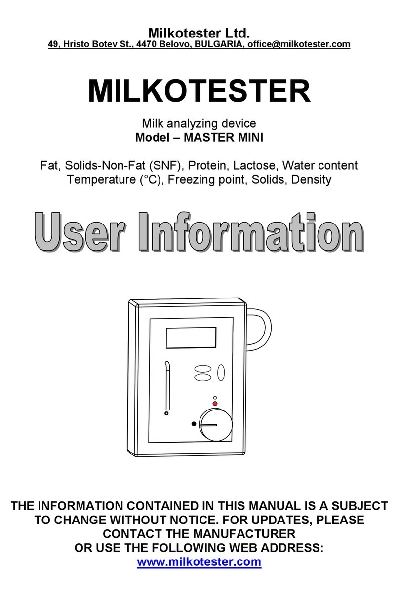 Milkotester MASTER MINI User information