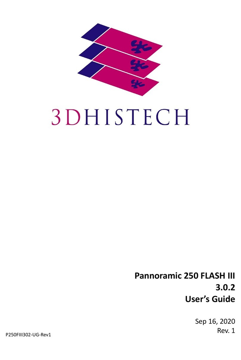 3D Histech Pannoramic 250 FLASH III User manual 3D Histech Pannoramic 250 FLASH III User manual
