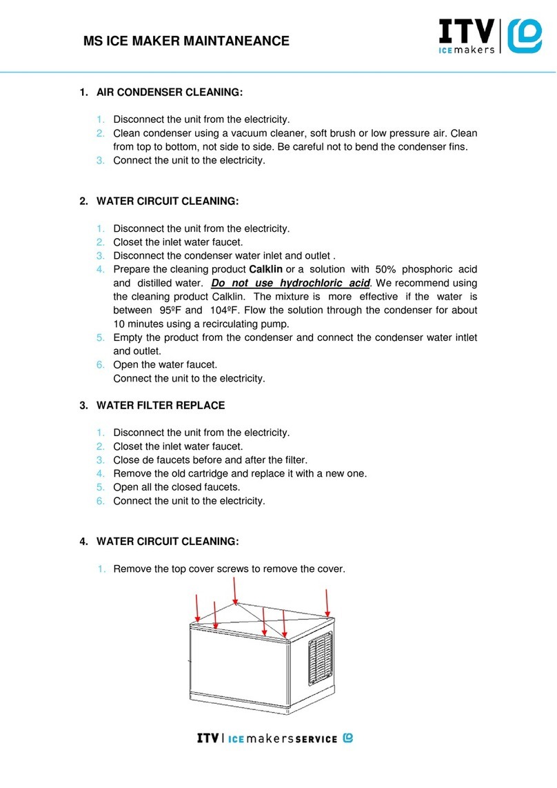 ITV ICE MAKERS MS Series maintenance