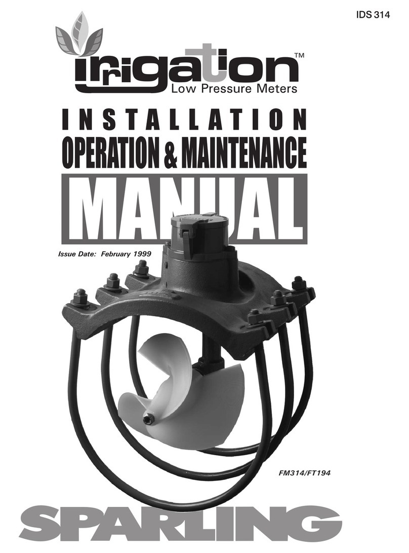 SPARLING Irrigation FM314 Installation, operation & maintenance manual SPARLING Irrigation FM314 Installation, operation & maintenance manual