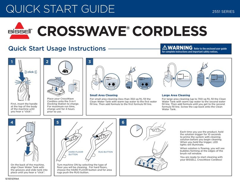 Bissell CrossWave Cordless 2551 Series quick start guide