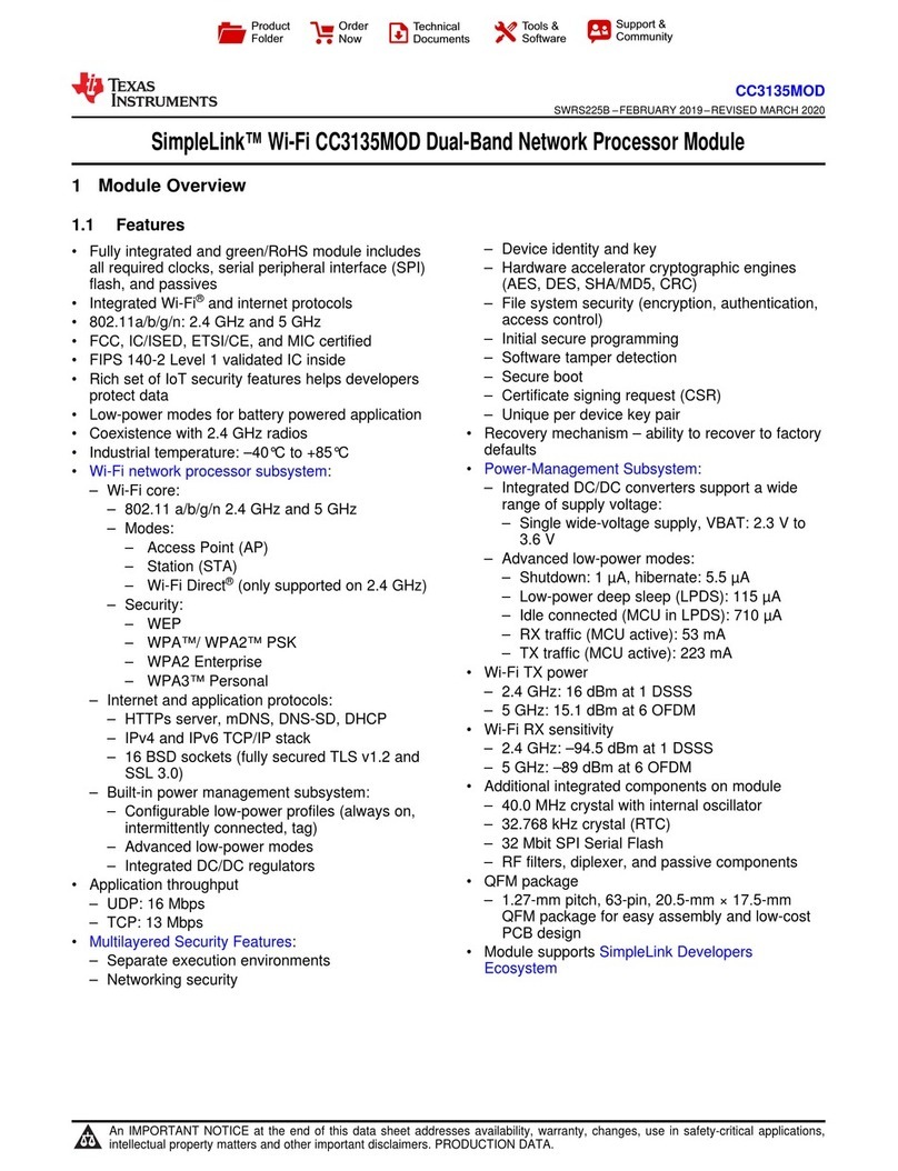 Texas Instruments SimpleLink CC3135MOD manual