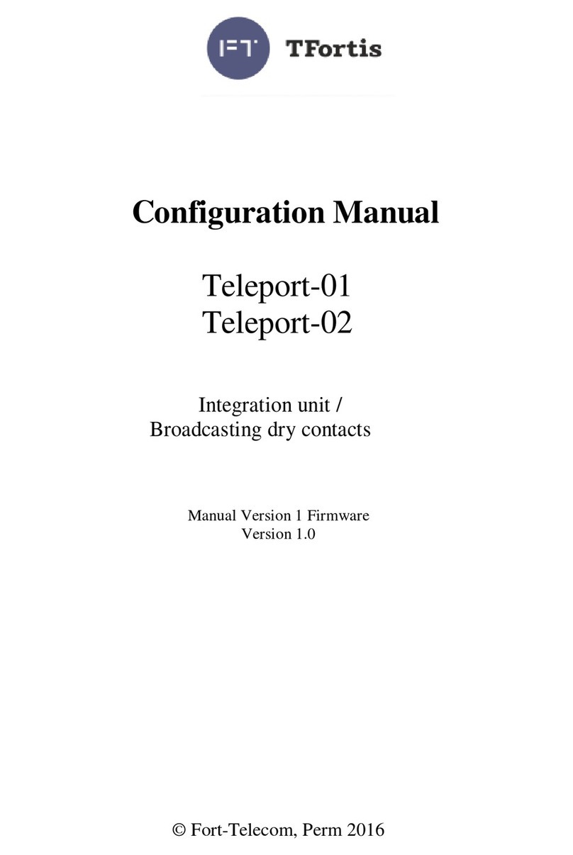 TFortis Teleport-1 Configuration manual