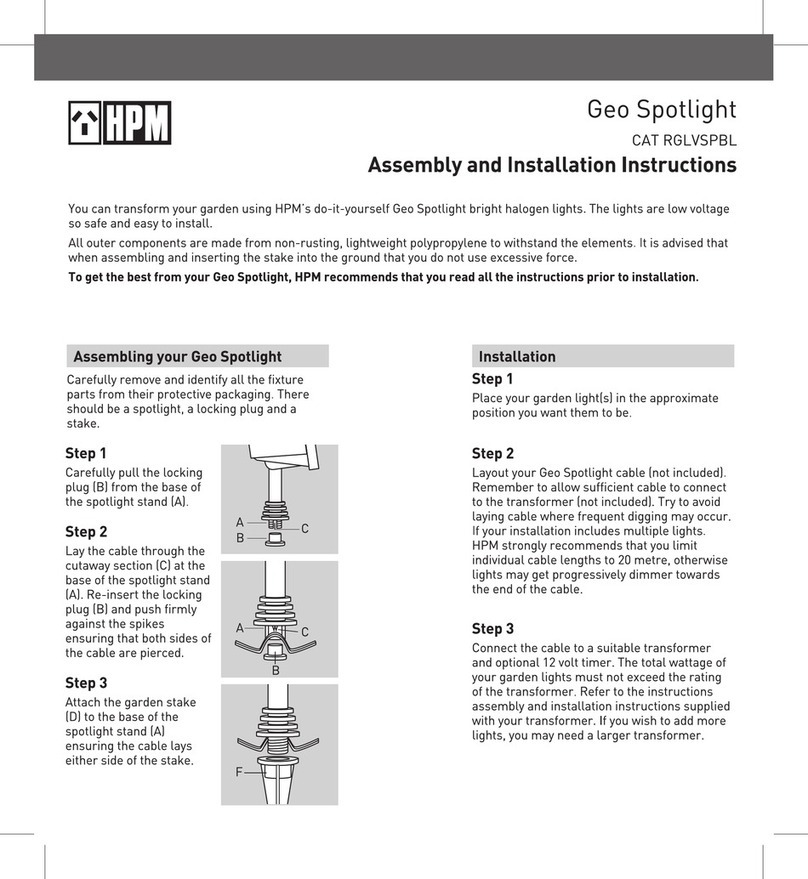 LEGRAND HPM Geo Spotlight Instruction manual