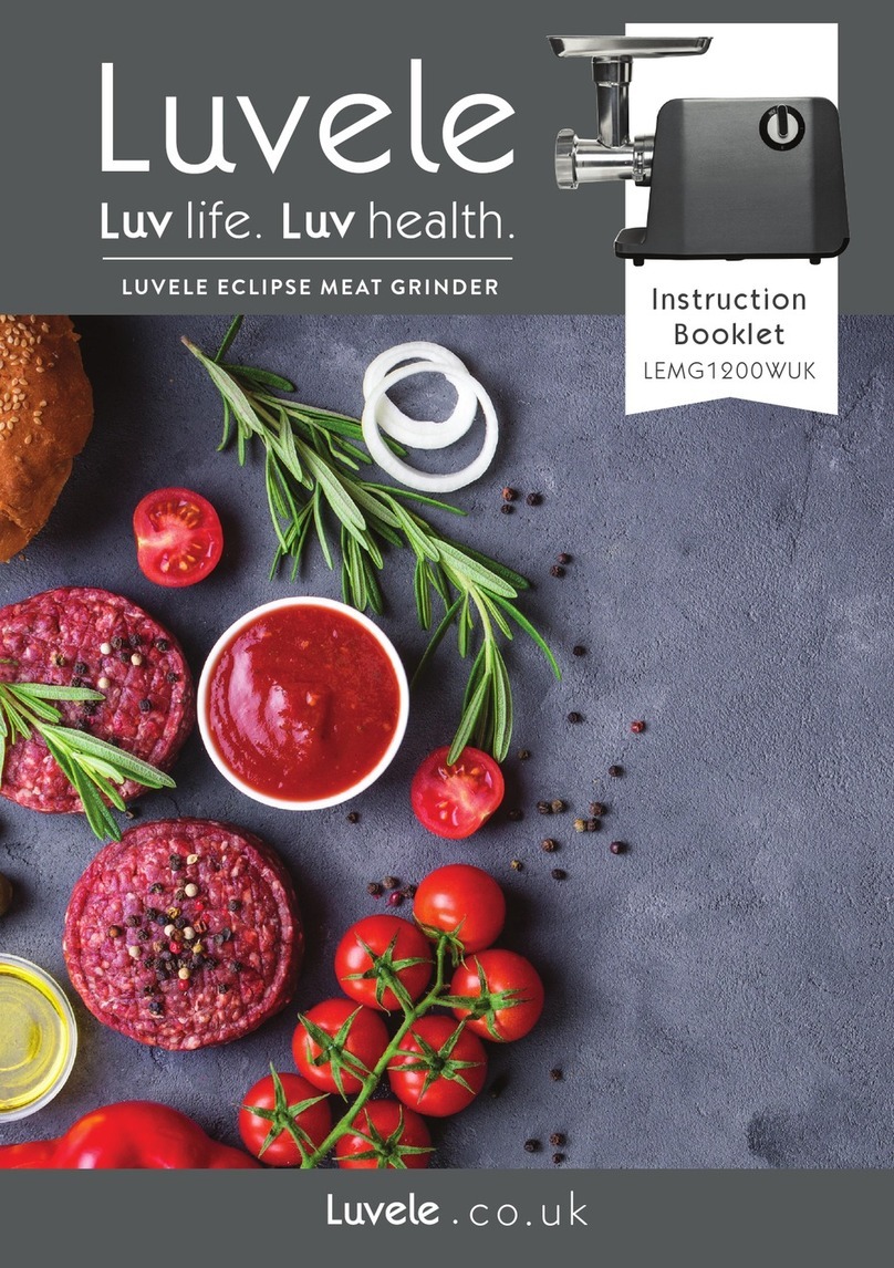 Luvele ECLIPSE MEAT GRINDER User manual