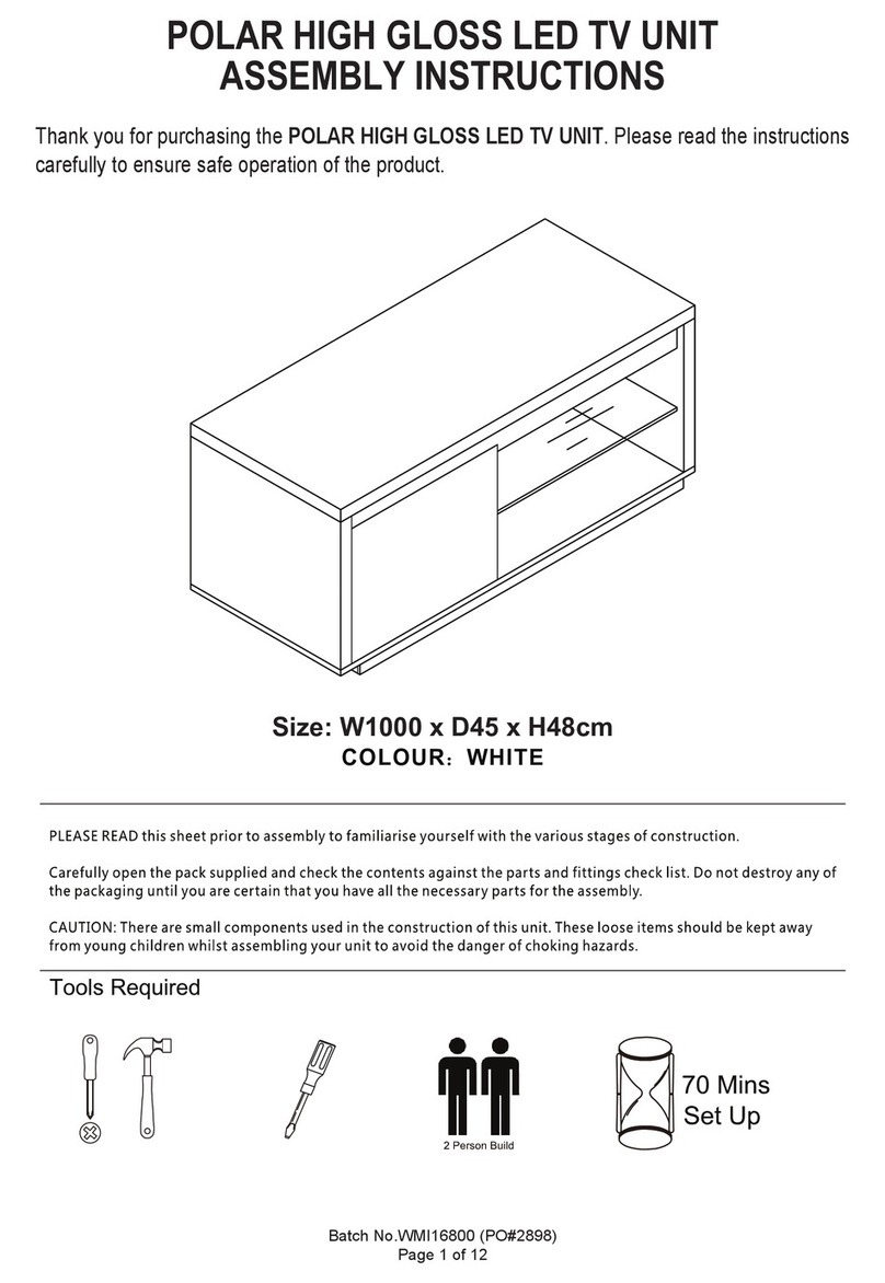 GFW POLAR HIGH GLOSS LED TV UNIT User manual