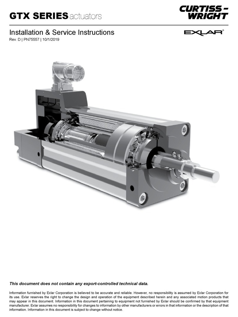 Curtiss-Wright EXLAR GTX Series Installation and maintenance instructions Curtiss-Wright EXLAR GTX Series Installation and maintenance instructions