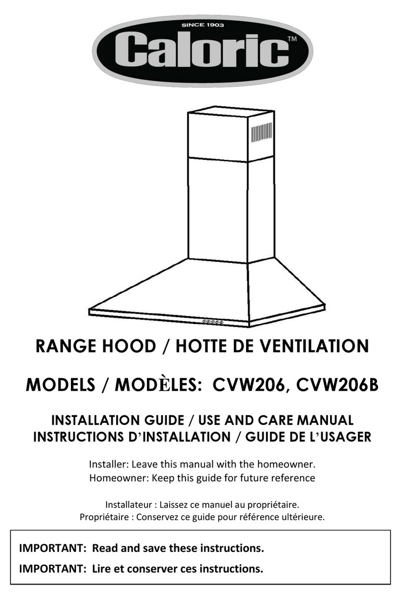 Caloric CVW206 installation guide