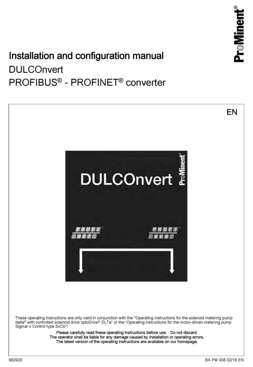 ProMinent DULCOnvert Installation and configuration manual