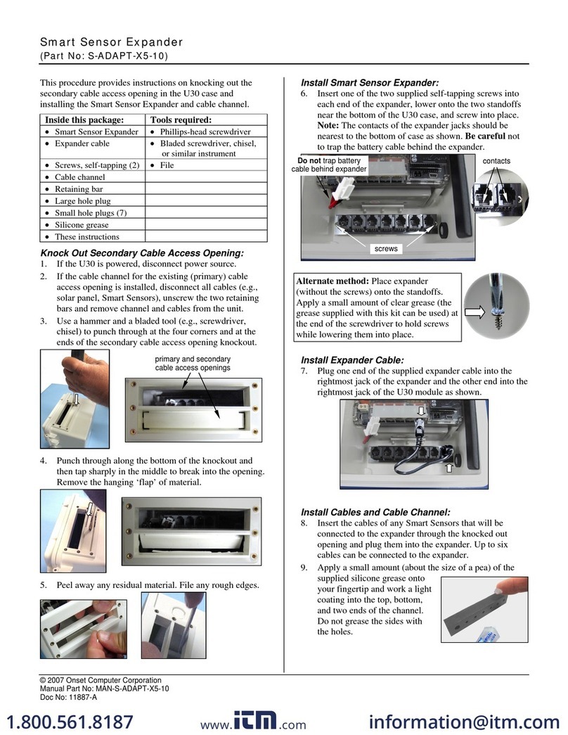 Onset Computer Corporation S-ADAPT-X5-10 manual
