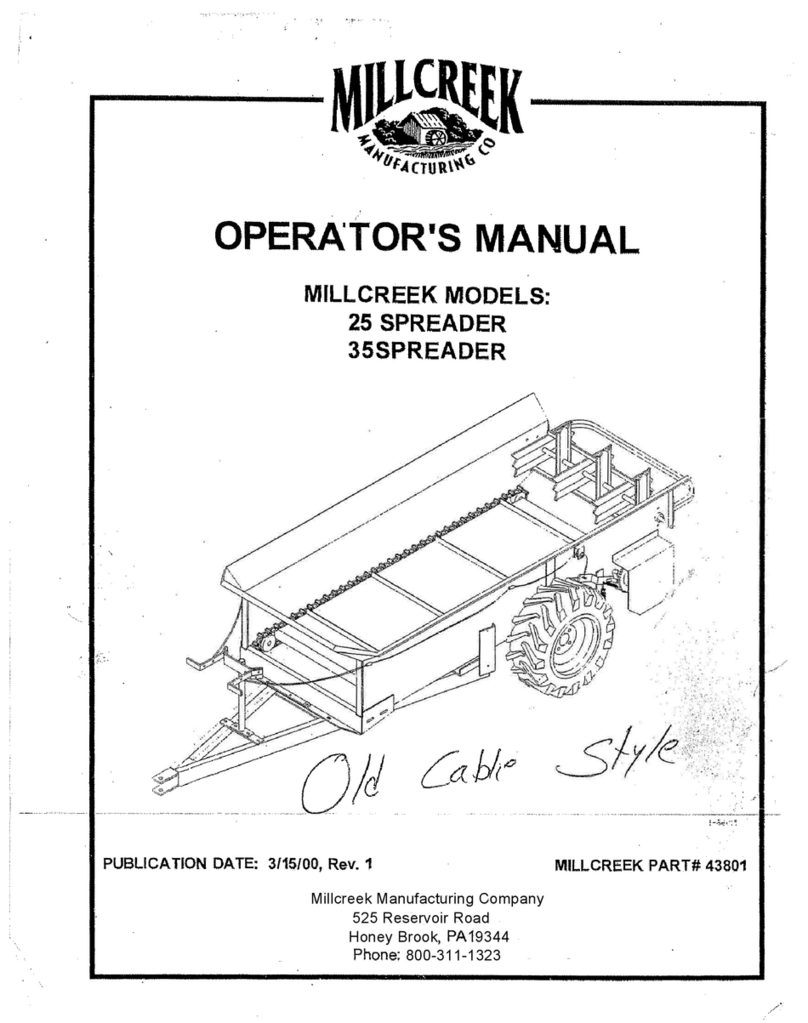 Millcreek 25 Operator's manual